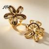 Jewelry for Scarves Scarf Rings Women, Metal Flower Ring Buckle And Slides, Shirt Elegant Accessory Tightener Ties Clip Silk Scarf, Shawl, Blouse,