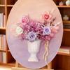 New French Oil Painting Half Wall Vase Hand-Painted White Flower Arrangement Vase DIY Half Wall Flower Pot Floral Arrangement