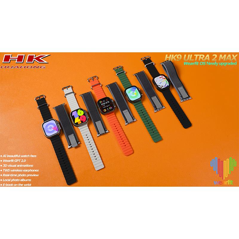 2024 Новые умные часы HK9 Ultra 2 Max с экраном Amoled GEN4, локальный музыкальный альбом, 2 ГБ ПЗУ, ChatGPT NFC TWS, умные часы для мужчин и женщин