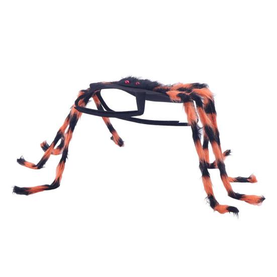 Pet Spider Costume Halloween Furry Giant Simulation Spider Apparel for Cats Small Medium Dogs Pet Halloween Party Cosplay Dress Up Accessory