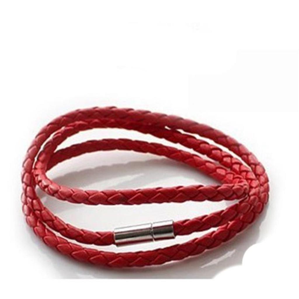 Новое модное ожерелье из шнура из натуральной кожи, крученая цепочка из нержавеющей стали AVE