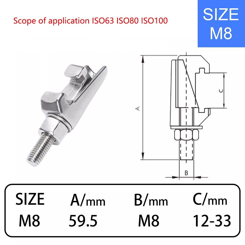 1 шт. M8 M10 M12 ISO зажим с двойным когтем ISO-K фланцы MF фланцы вакуумный фланцевый зажим Быстрое крепление Нержавеющая сталь 304