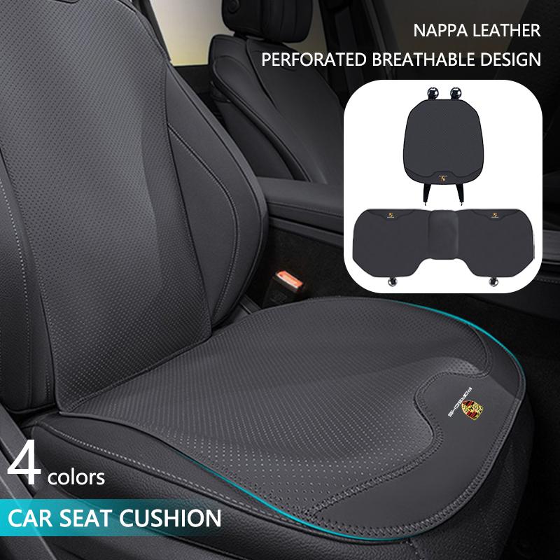 Car Seat Cover Sweatproof Breathable Anti-slip Seat Mat Pad For Porsche Cayenne Panamera Macan Boxster Cayman 718 911 Sticker