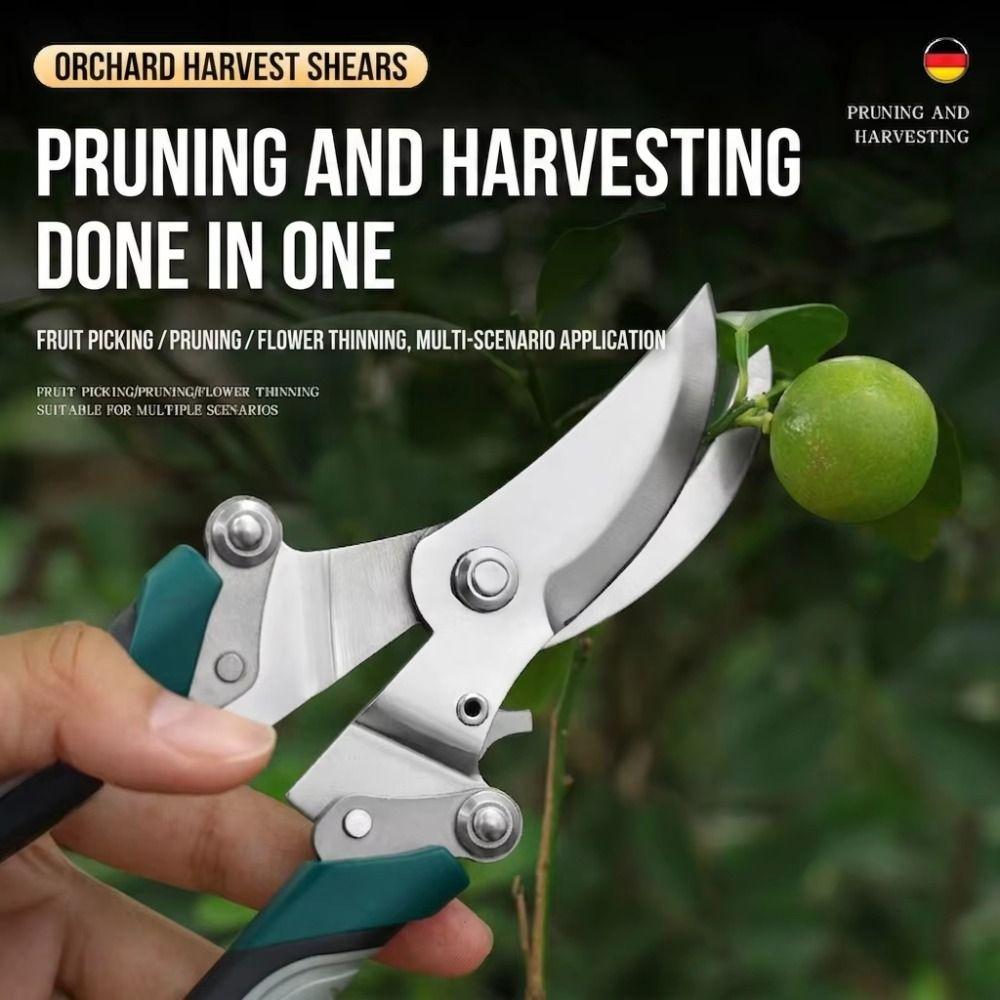 Non-Slip Handle Garden Scissors Stainless Steel Branch Pruner Pruning Shears Tree Branch Pruning