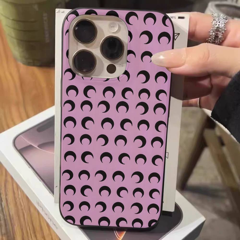Роскошный чехол M-Marine Serre для iPhone 17 16 15 11 12 13 14 Pro Max Мягкий гофрированный силиконовый чехол