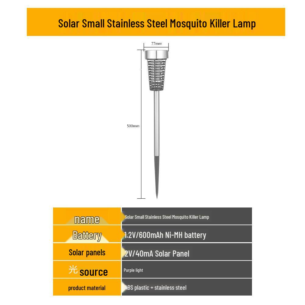 Waterproof Solar Electric Mosquito Killer Lamp for Outdoor Garden Use