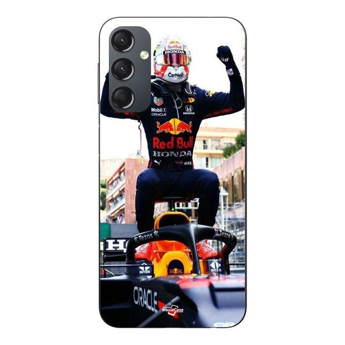 Coque de téléphone - MANIACASE - Samsung Galaxy A14 - Silicone TPU - Noir - Max Verstappen F1