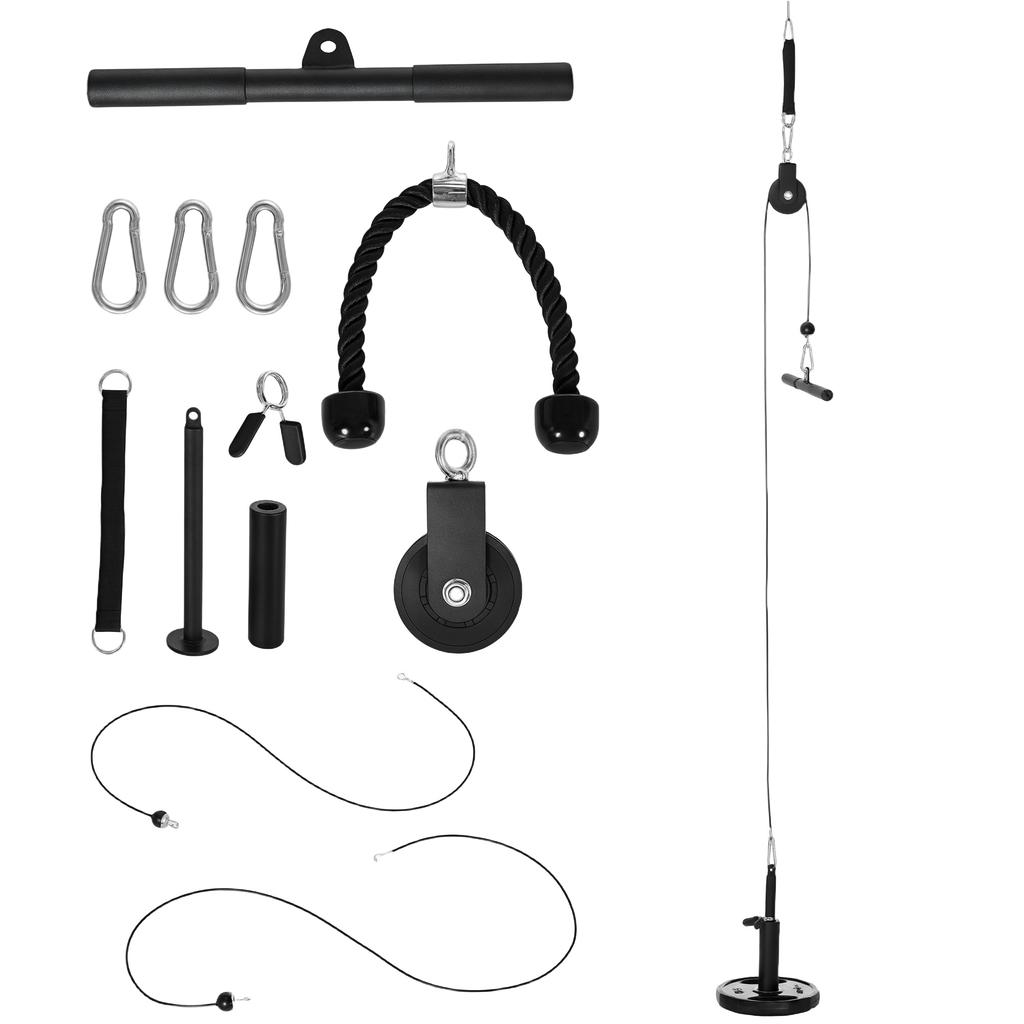 Cable Machine Pulley System, Lats Pull Down System, with DIY Loading Weight Pin