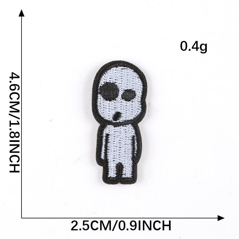 Наклейка-вышивка с изображением призрака-череп: Одежда и обувь Аксессуары