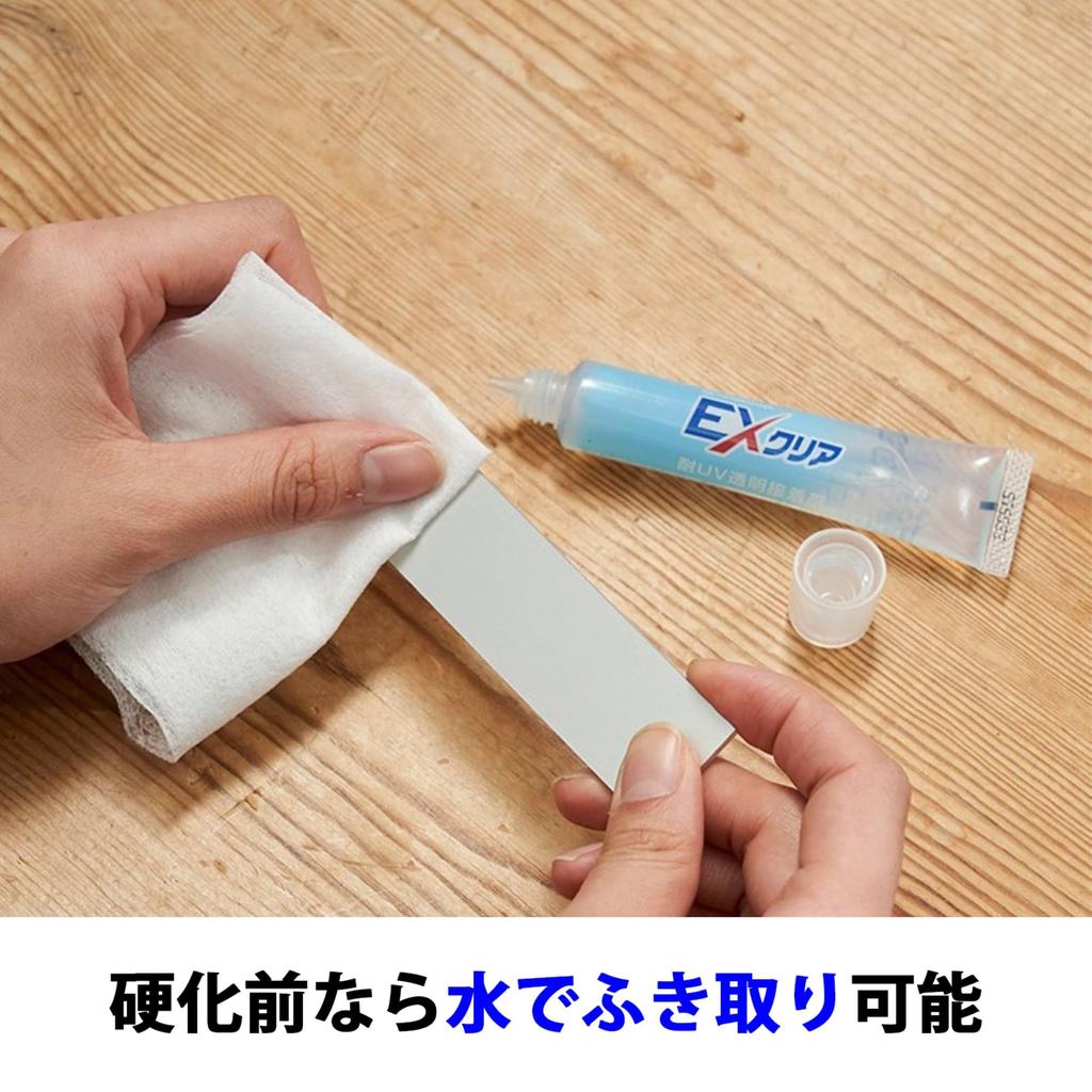 Клей Cemedine EX Clear Super UV, Прозрачный, 19 мл, Устойчивый, Долговечная прозрачность, CA-120