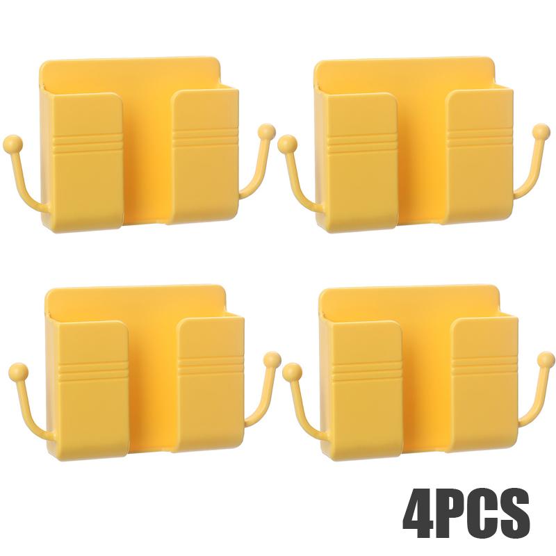 4/2/1 шт. Многофункциональный настенный держатель для телефона с крючками для хранения, домашний органайзер, клейкие кронштейны для пульта дистанционного управления, стойки