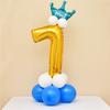 32 дюйма 0-9 черный, золотой, синий воздушный шар с цифрой, короной, цифрой, баллон из гелиевой фольги, детский душ, день рождения, вечеринка, свадебный декор, поставки шаров