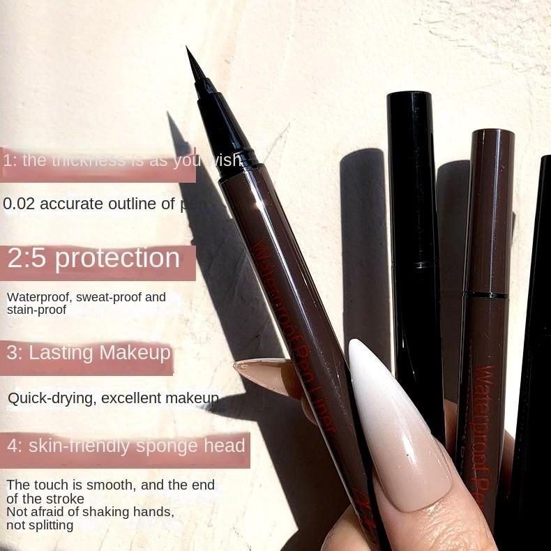 Натуральная стереоскопическая подводка для глаз, водостойкая, устойчивая к поту, не размазывается, быстросохнущая, спящая, контурная, жидкая подводка для глаз, стойкий макияж