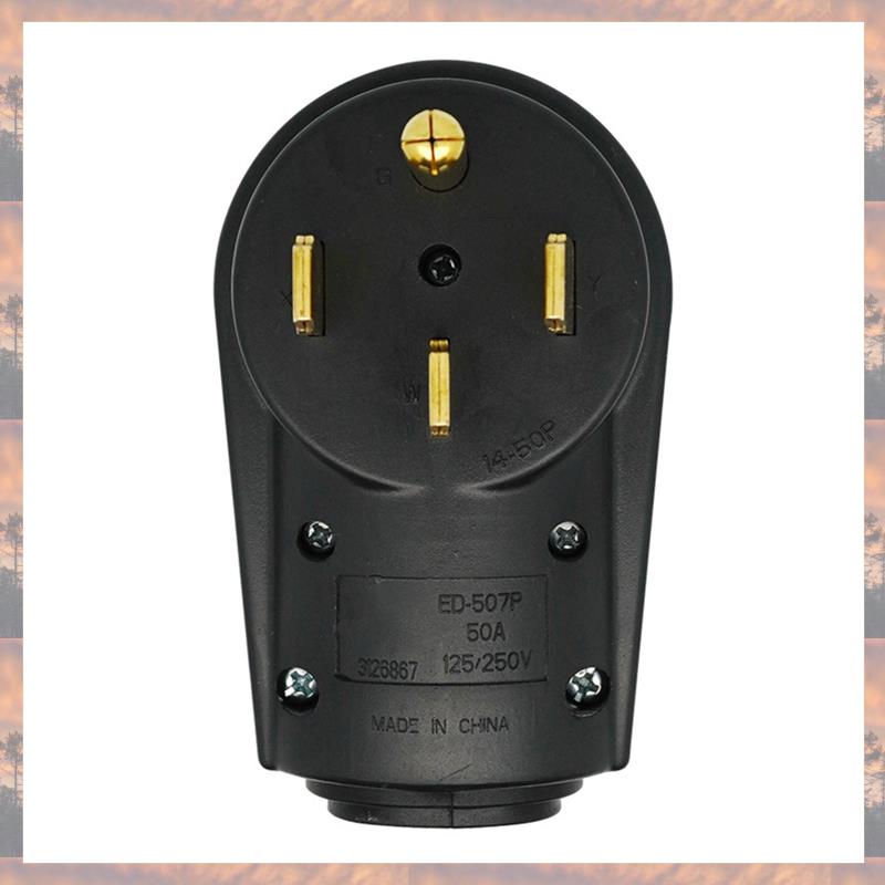 2025 Trend RV Receptacle Replacement Power Plug 50AMP 14-50P 125V/250V Replacement Power Plug Travel Trailer RV Accessories Plug