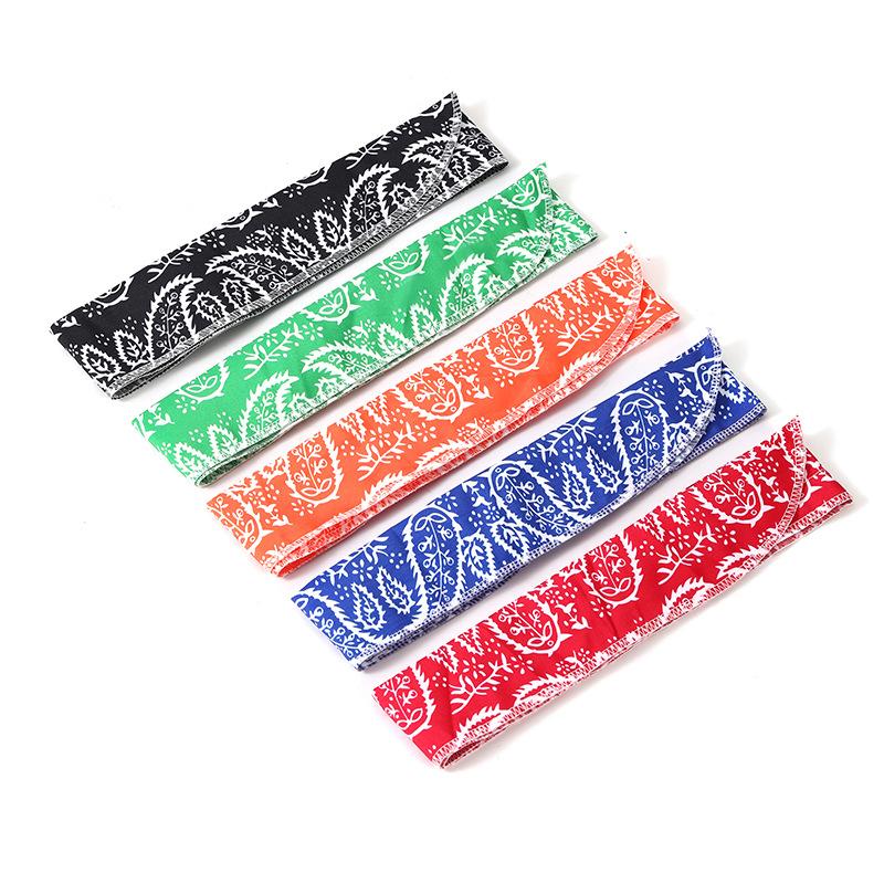 Cashew Print Cooling Towel for Sports, Cold Sensation Wrist Wrap, Bandana Headband, Summer Ice Scarf