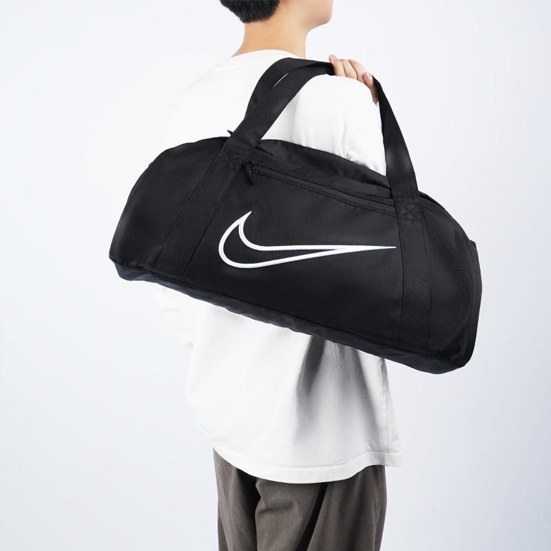 Nike Полиэстеровая спортивная сумка, сумка для кемпинга, сумка через плечо, дорожная сумка, обычная, унисекс, черная, повседневная, DA1746-010