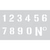 Pochoir 12 x 20 cm - Chiffres n°2