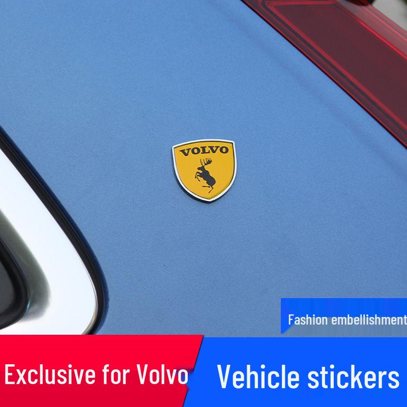 Металлические наклейки на автомобиль для персонализированных логотипов: Совместимо с эмблемами Volvo S60, S90, XC60, XC90