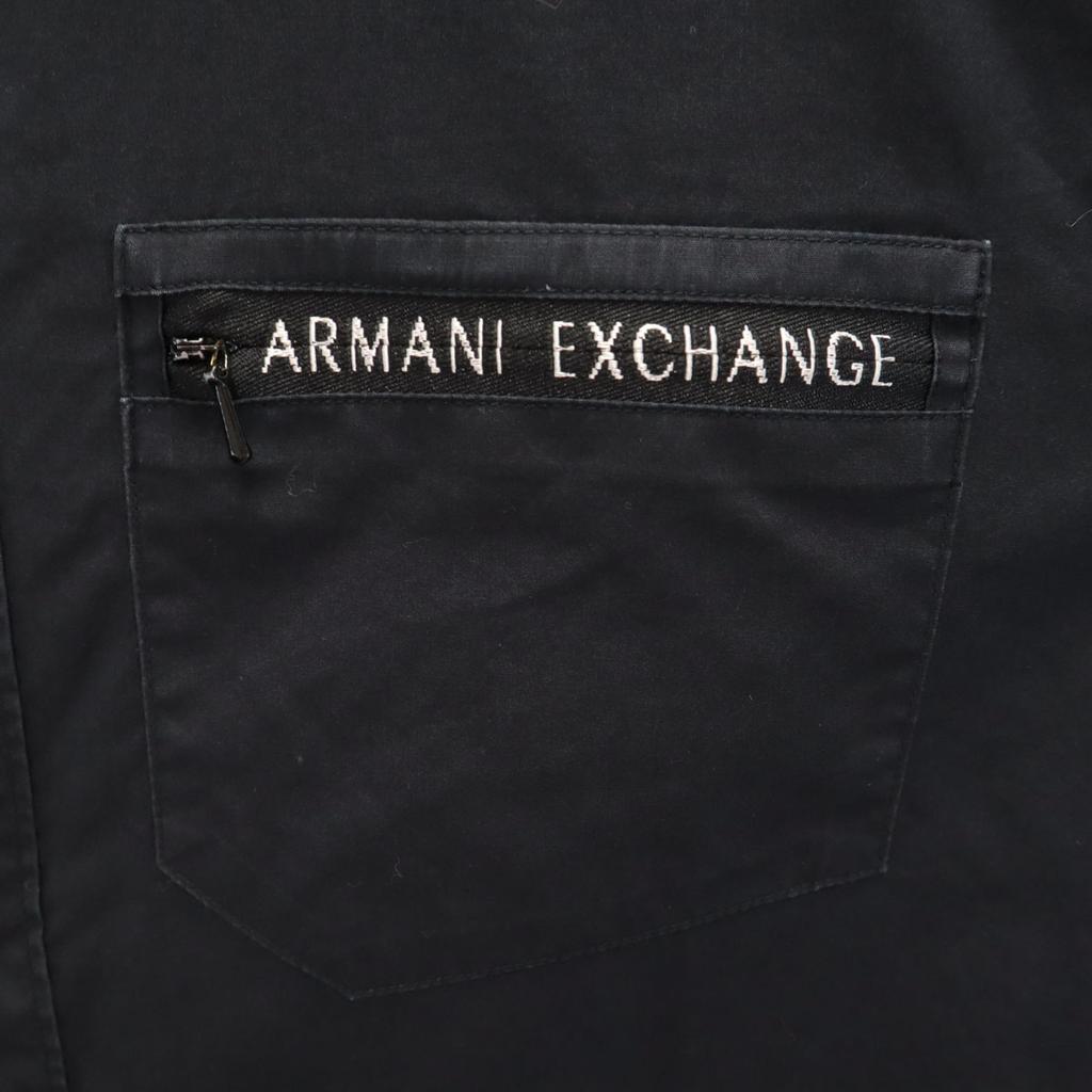 Armani Exchange Хлопковая рубашка с длинным рукавом M черная Мужская Б/У