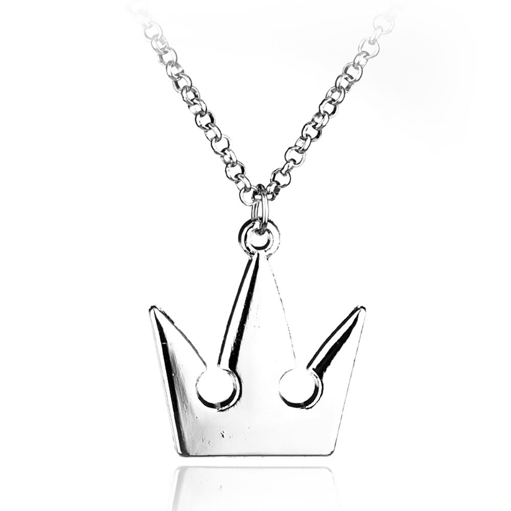 Fashion Kingdom Hearts Cosplay Crown Necklace Cartoon Movie Sora Pendants Darts Chain Men's Accessories Gifts
