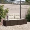VidaXL 2-seater Garden Sofa with Storage and Cushions Brown Synthetic Rattan 42006803