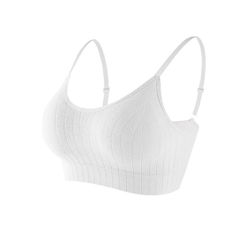 Women's Push-up Bra Elastic Gather Bra All-match Underwear Seamless Bra Wireless Solid Color Thickening Underwear