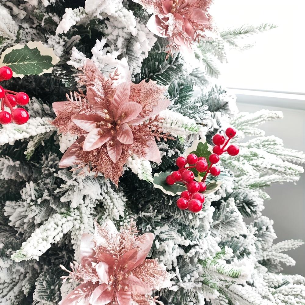 10 шт. 5,12" Разноцветные блестящие елочные украшения - Праздничный полый дизайн, Не требуется питание, Идеально подходят для праздничного декора и домашних акцентов