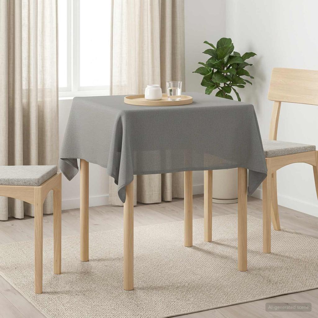 Tablecloth Square Light Gray 90 x 90 cm