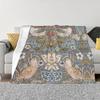 Плед с принтом антикварного ковра William Morris Bullerswood, 3D-печать, фланелевый флис, теплые пледы для офиса, спальни, дивана, одеяло