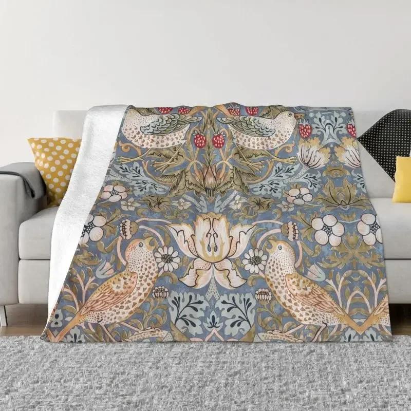 Плед с принтом антикварного ковра William Morris Bullerswood, 3D-печать, фланелевый флис, теплые пледы для офиса, спальни, дивана, одеяло