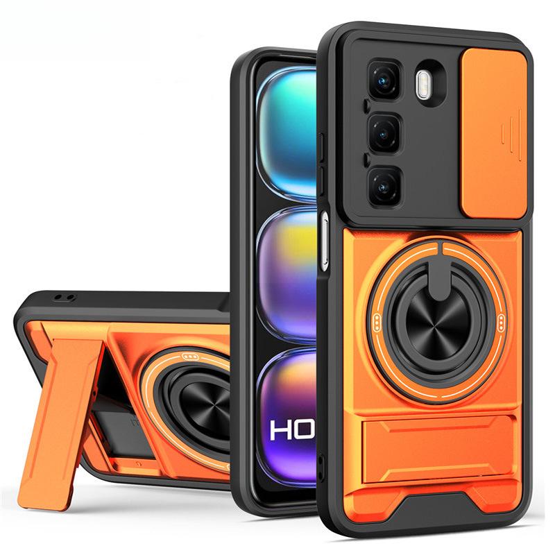 Для Infinix Hot 60 50 Pro Plus 4G Note 60 50 Pro Tecno Camon 40 30 Pro Чехол со сдвижной защитой камеры и защитой объектива с вращающимся на 360 градусов кольцом-подставкой