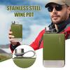 Flat Water Bottles For Travel Leakproof Compact Water Bottle Stainless Steel Reusable Liquor Containers For Beer Beverage Drinks