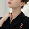1Pc Cute Giraffe Brooch Enamel Artificial Pearl Animal Pin for Women