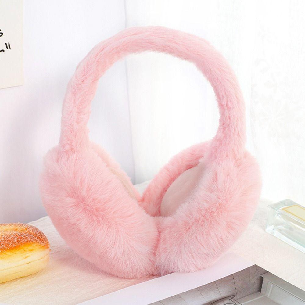 Portable Women Men Ear Warmer Winter Warm Faux Fur Ear-Muffs Foldable Earflaps Soft Plush Earmuffs