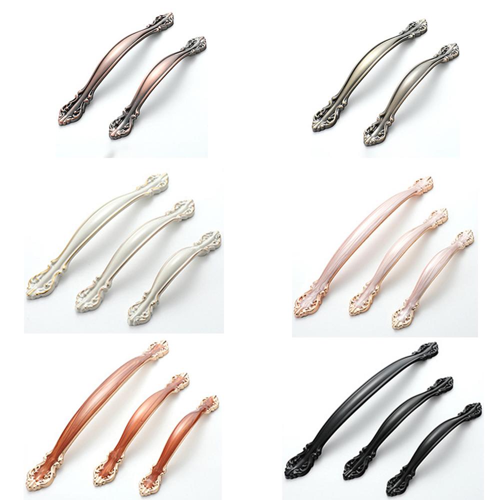 Ручки для вытягивания дверей кухонного шкафа, винтажные ручки в европейском стиле из алюминиевого сплава