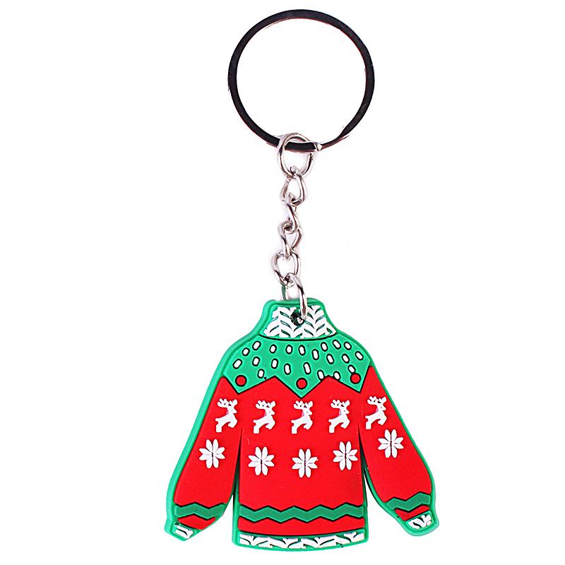 1 шт. Подвеска в виде сумки Санта-Клауса, рождественская серия, снежинка, мультяшный брелок, свитер, подарки, аксессуары