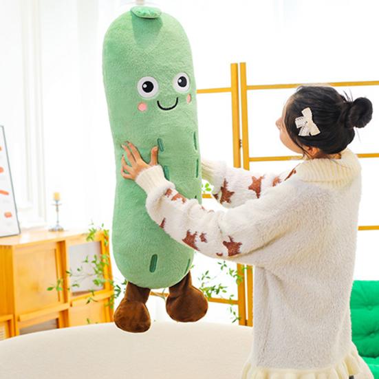 Улыбающийся Огурец Плюшевая Кукла Очаровательный Овощ Эмодзи Подушка Мягкая Набивная Овощная Игрушка Декоративные Подарки