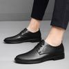 Men's Shoes Business Leather Shoes Dress Casual Shoes Spring and Summer Low-top Lace-up Small Leather Shoes British Large-size Loafers Men's