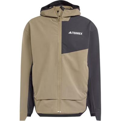 Мужская куртка Terrex Multi Soft Shell с высоким воротом и логотипом, оливковая IX1488