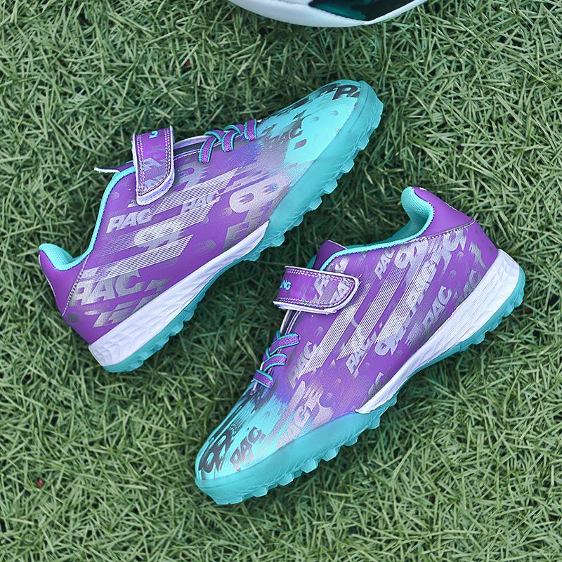Football shoes girls students TF broken nails indoor children leather foot game training sports shoes batch hair