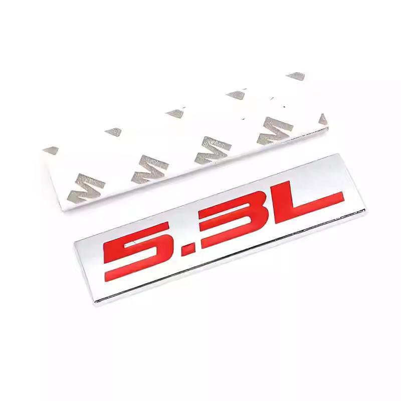fsbn3 3D Metal 4.0L 4.6L 4.7L 5.0L 5.3L 5.7L Car Rear Trunk Emblem Badge For Jepp Dodge Volvo Ford Cadillac Chevrolet Honda Toyota