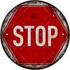 Предупреждающие круглые ретро металлические знаки Stop ностальгическая железная живопись новинка для кафе бара гаража бара кухонного сада настенный декор