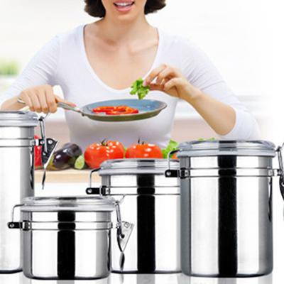 Герметичная банка из нержавеющей стали, канистра, держатель для контейнера для кофе, муки, сахара, чая