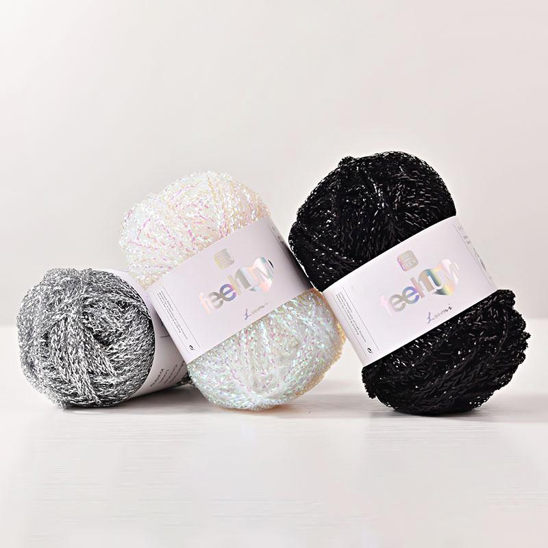 50m/roll Hand Woven Hook Rope DIY Material Cord Fancy Knitting Yarn Creative Shiny Thread For Handicraft DIY Weaving 2mm