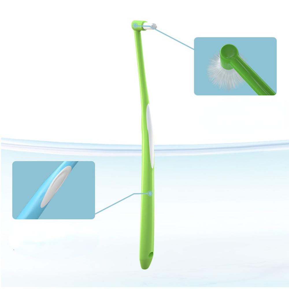 Ортодонтическая межзубная щетка, однолучевая мягкая зубная щетка для чистки зубов, инструмент для ухода за полостью рта, маленькая головка, имплантат для мягких волос для взрослых