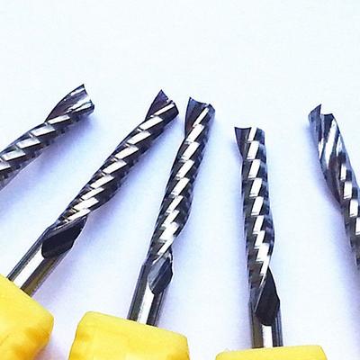 Однозаходные спиральные фрезы для ЧПУ по алюминию 17 мм 3,175 Режущие части Замена
