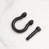 Stainless Steel Shackle Fob Bracelet Buckle Solid Carabiner Key Ring Keychain Hook D Bow Staples