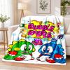 Bubble Bobble Flannel Throw Blanket Soft Warm Cozy For Sofa Bed Indoor Home Bedroom Use