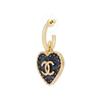 Chanel 24P Круглые синие джинсовые серьги-сердечки с двойной буквой C Женские серьги ABC740-B15375-NU456