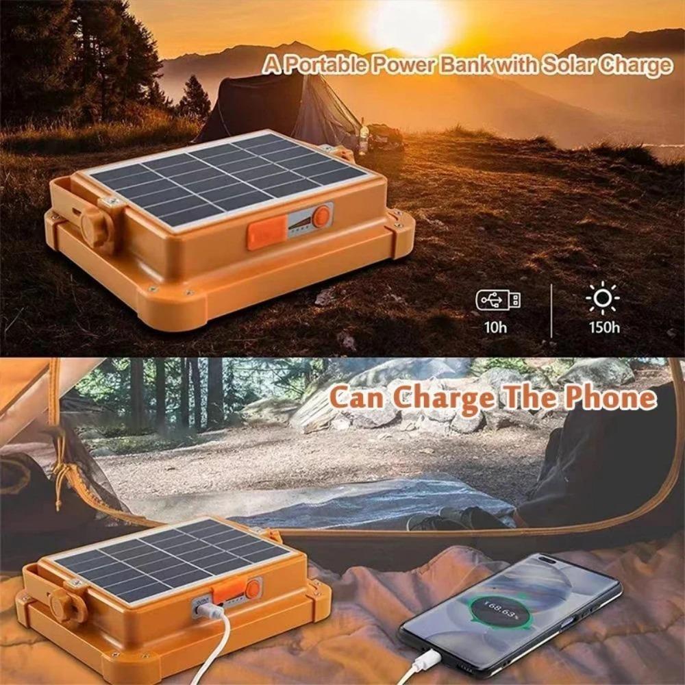 60W Solar Charging Camping Supplies Lamps Outdoor Sos Lantern Emergency Led Rechargeable Long Battery Life Lights Portable Lamp
